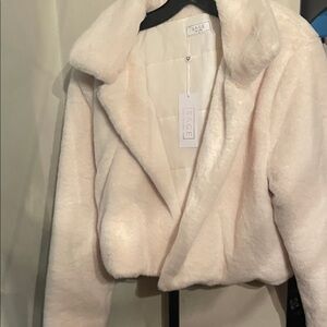 Sage Women's Plush Cream Teddy Jacket